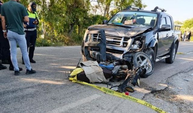 82 yaşındaki motosikletli, kazada hayatını kaybetti