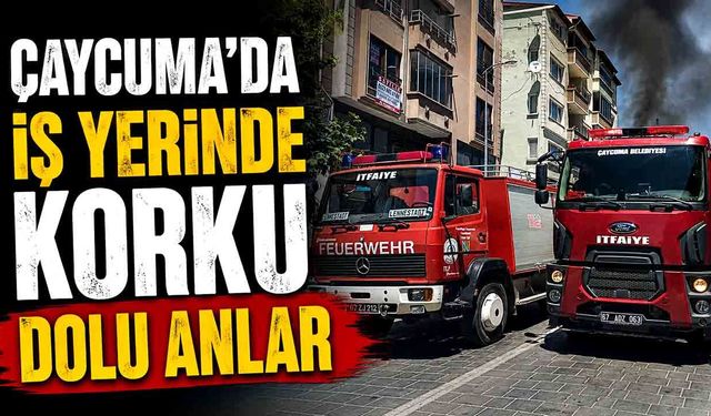 Çaycuma’da iş yerinde korku dolu anlar: Ekipler seferber oldu