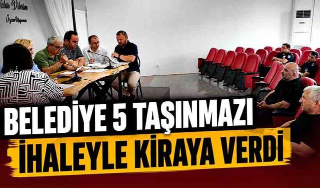Devrek Belediyesi 5 taşınmazı ihaleyle kiraya verdi