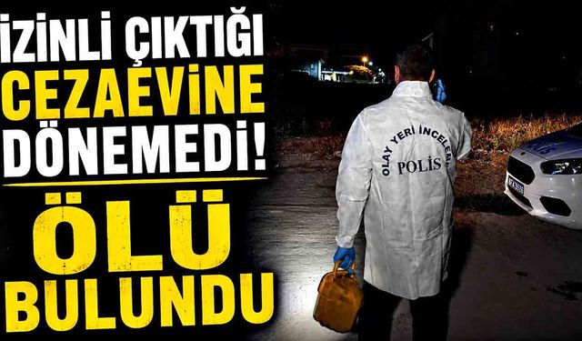 Cezaevinden izinli çıkan şahıs boş arazide ölü bulundu