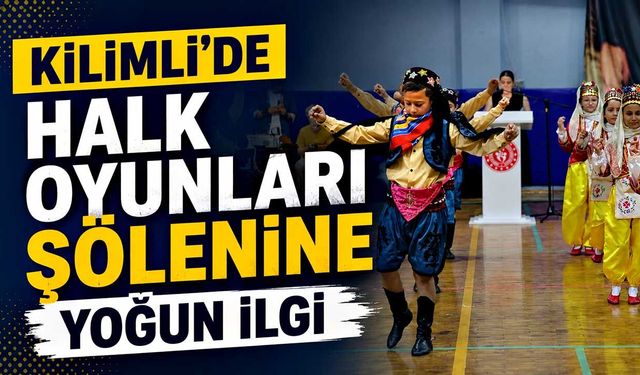 Kilimli'de halk oyunları şölenine yoğun ilgi