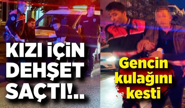 Öfkeli baba, kızını rahatsız eden gencin kulağını kesti: 1'i polis 2 yaralı