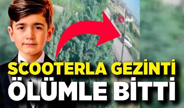 Scooterla seyir halindeki çocuğa hafif ticari araç çarptı
