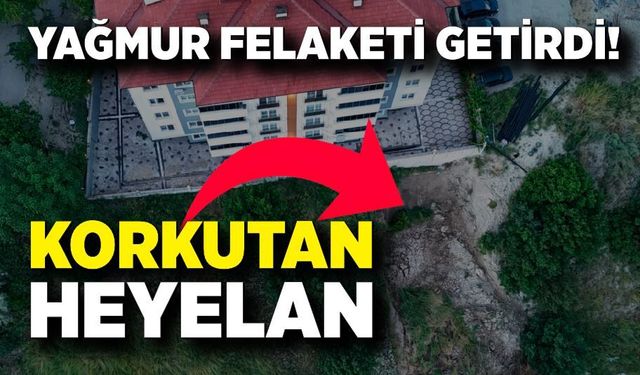 Korkutan heyelan! Toprak yola kadar indi