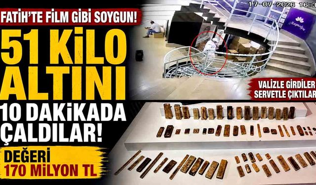 51 Kilo Altını 10 Dakikada Çaldılar! Değeri 170 Milyon TL
