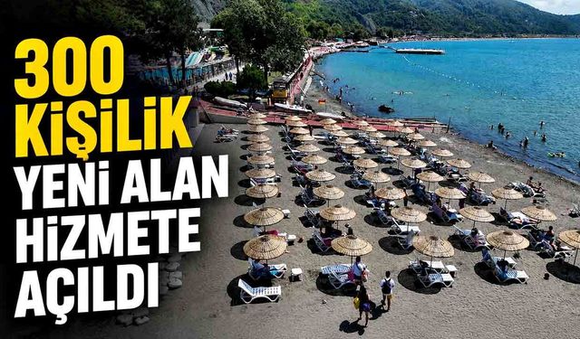 Mavi Bayraklı Barış Plajı büyüdü! 300 Kişilik yeni alan hizmete açıldı