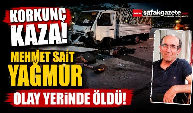 Motosiklet ile kamyonet çarpıştı: 1 ölü, 1 yaralı
