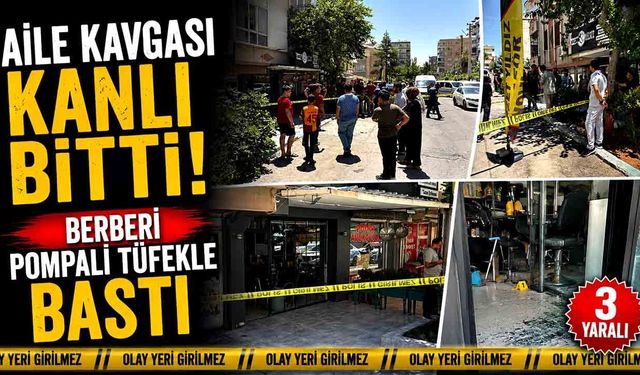 Ablası ile tartışan eniştesinin berber dükkanını tüfekle bastı