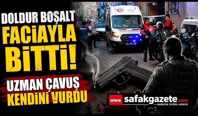 Uzman çavuş kazara kendini vurdu