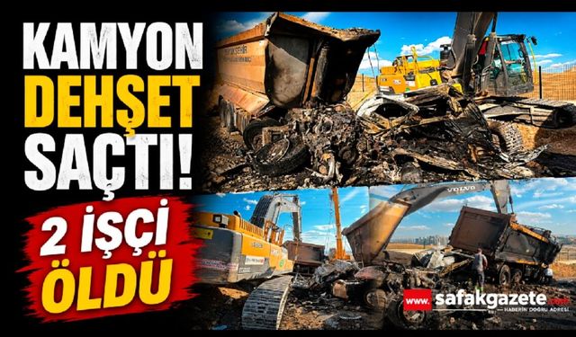 Hafriyat kamyonu iki kamyona çarptı, 2 işçi hayatını kaybetti