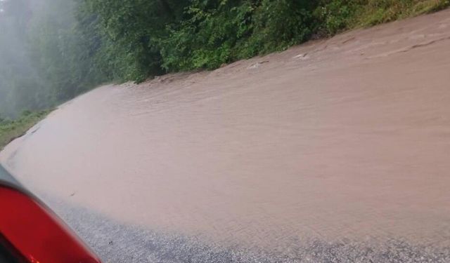 Kastamonu'da kuvvetli sağanak ve heyelanlar ulaşımı olumsuz etkiledi