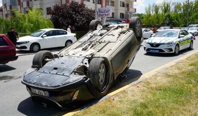 Kastamonu’da otomobil takla attı: 1 yaralı
