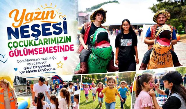 Yazın neşesi çocuklarımızın gülümsemesinde