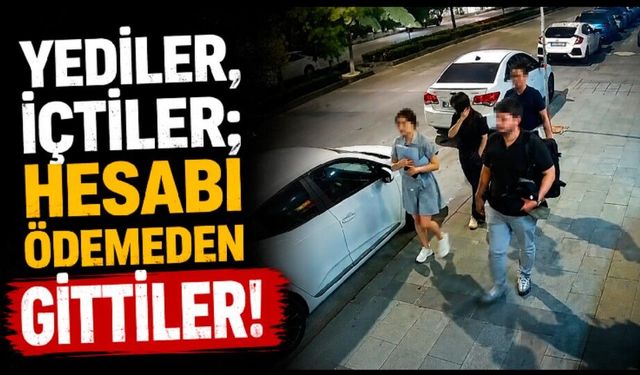 Yediler, içtiler; hesabı ödemeden gittiler