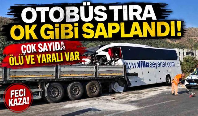 Yolcu otobüsü tıra ok gibi saplandı: 2 ölü, 3'ü ağır 18 yaralı