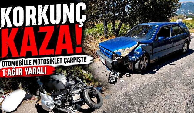 Bolu'da otomobille çarpışan motosikletin sürücüsü yaralandı