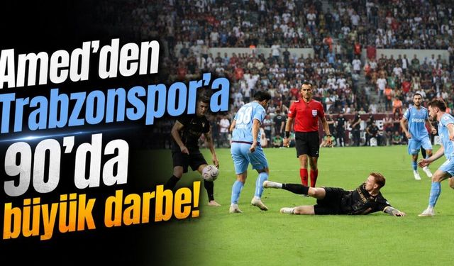 Amed Sportif Faaliyetler, Trabzonspor’u son dakikada yıktı: 2-1