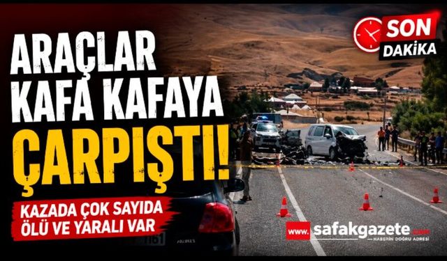 Araçlar kafa kafaya çarpıştı: Kazada çok sayıda ölü ve yaralı var