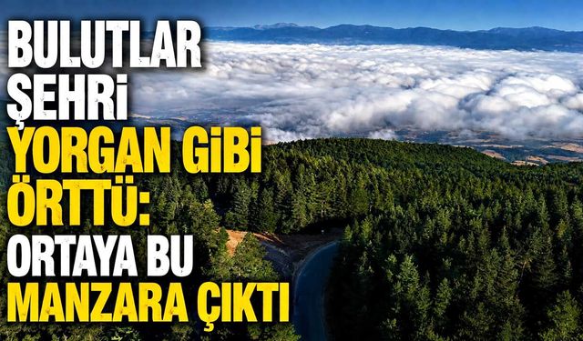 Bulutlar şehri yorgan bibi örttü: Ortaya bu manzara çıktı