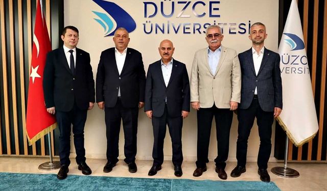 Düzce TSO’dan Rektör Sözbir’e hayırlı olsun ziyareti