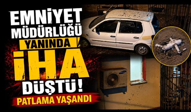 Araçların üzerine insansız hava aracı düştü