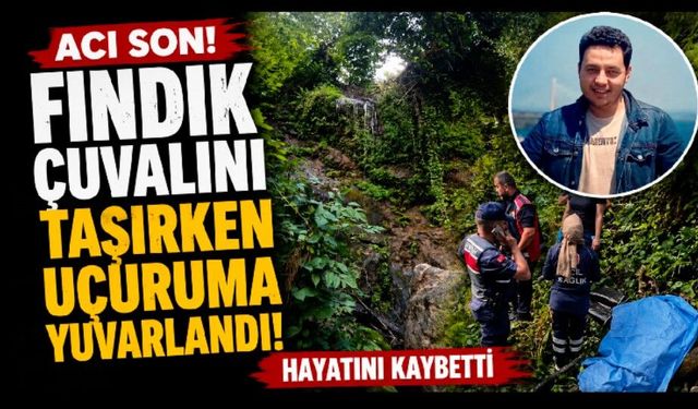 Fındık bahçesinde uçuruma düşen şahıs hayatını kaybetti
