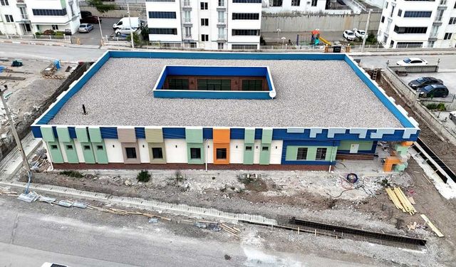 Karabük'te yeni anaokulu inşaatı sürüyor