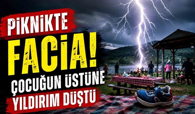 Piknikte facia! Çocuğun üstüne yıldırım düştü