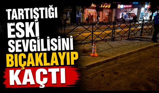 Tartıştığı eski sevgilisini bıçaklayıp kaçtı