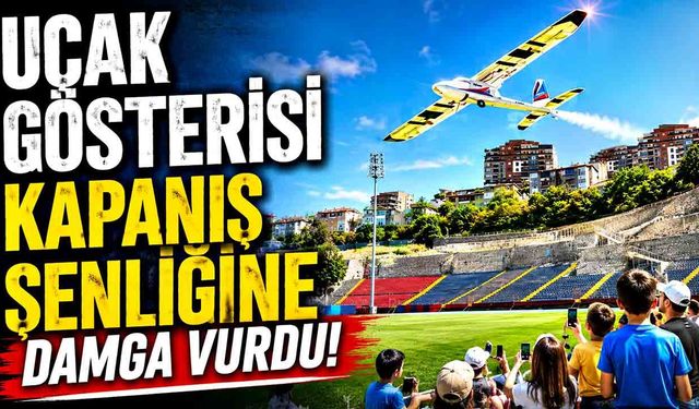 Uçak gösterisi kapanış şenliğine damga vurdu