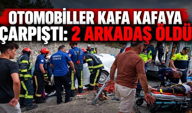 Otomobiller kafa kafaya çarpıştı: 2 arkadaş öldü