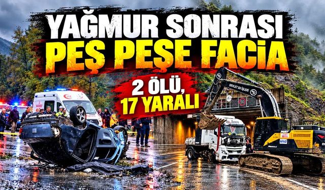 Bartın’da 1 saat arayla iki kaza: 2 ölü, 17 yaralı