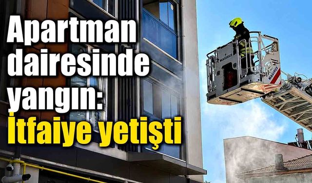 Çamaşır makinesi alev aldı, apartmanda panik yaşandı