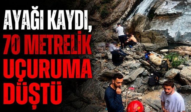 Şelale gezisi faciayla bitti: 70 metrelik uçurumdan düştü