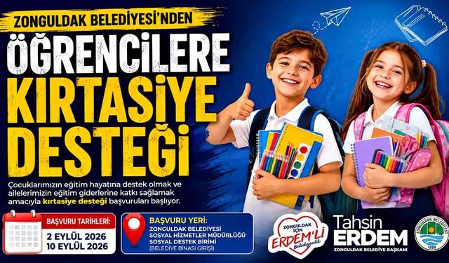 Belediyeden öğrencilere kırtasiye desteği