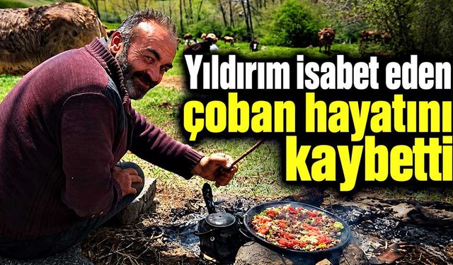 Yıldırım isabet eden çoban hayatını kaybetti