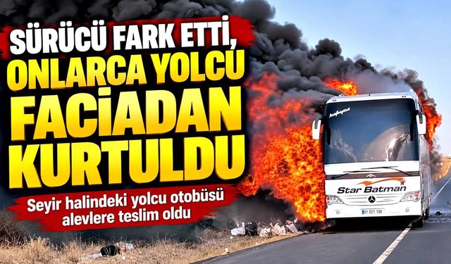 Sürücünün dikkati faciayı önledi: Yolcular tahliye edildi