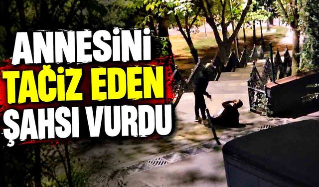 Annesini taciz ettiğini öne sürdüğü kişiyi bacaklarından vurdu