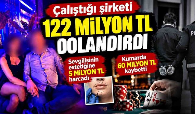 Muhasebeci işyerini 122 milyon tl dolandırdı; 60 milyon tl kumarda kaybetti