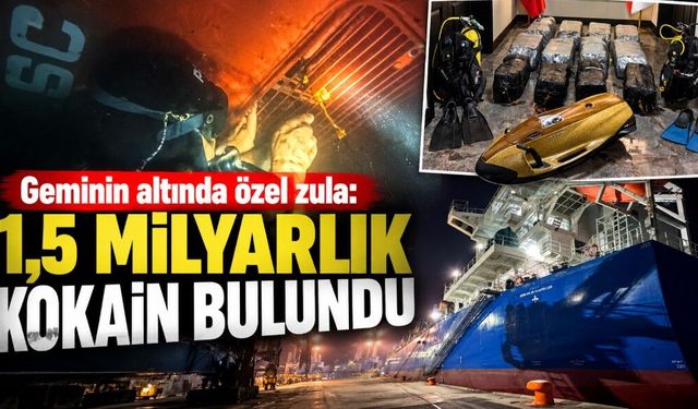 Geminin altında özel zula: 1,5 milyarlık kokain bulundu