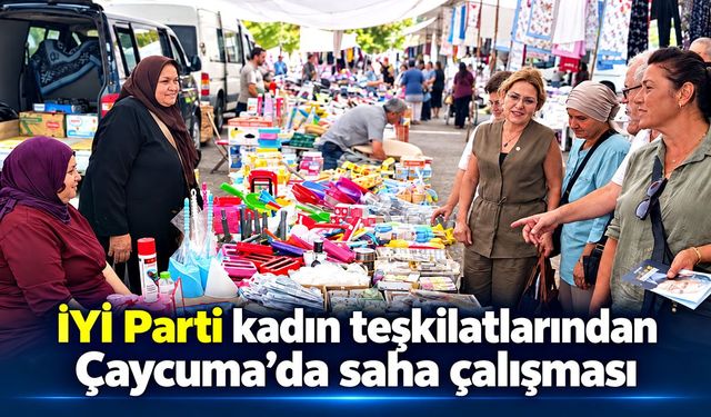 İYİ Parti kadın teşkilatlarından Çaycuma’da saha çalışması