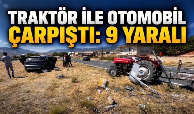 Kastamonu’da traktör ile otomobil çarpıştı: 9 kişi yaralandı