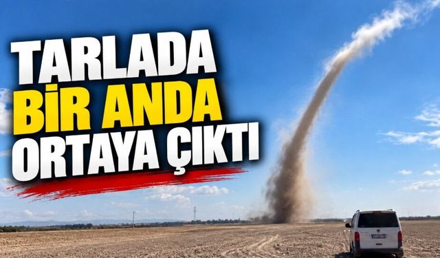 Tarlada bir anda ortaya çıktı: Konya’da hortum paniği