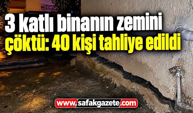 3 katlı binada çökme! 40 kişi tahliye edildi