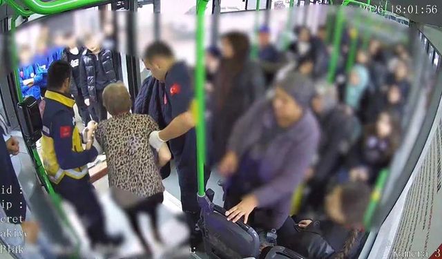 Kadın otobüs şoföründen hayat kurtaran hareket