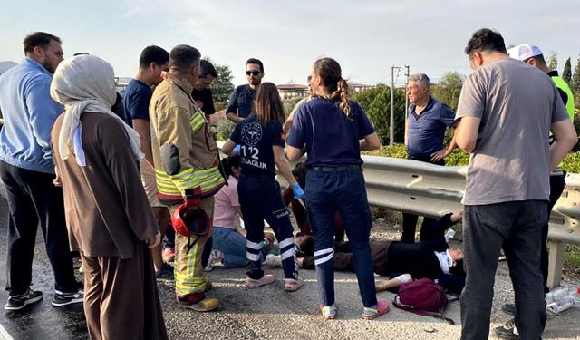 Yola dökülen mazot iki ayrı kazaya neden oldu: 5 yaralı