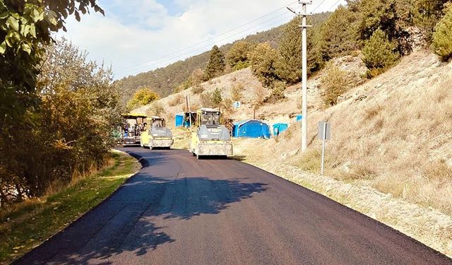 Bolu’da 7,2 kilometrelik yol yenileniyor! Asfalt başladı
