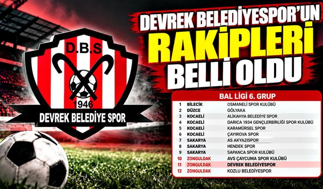 Devrek Belediyespor’un rakipleri belli oldu