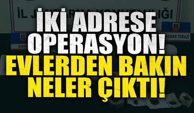 İki adrese operasyon! Evlerden bakın neler çıktı