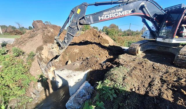 Köy altyapısı güçlendirildi! 7 menfez yerleştirildi